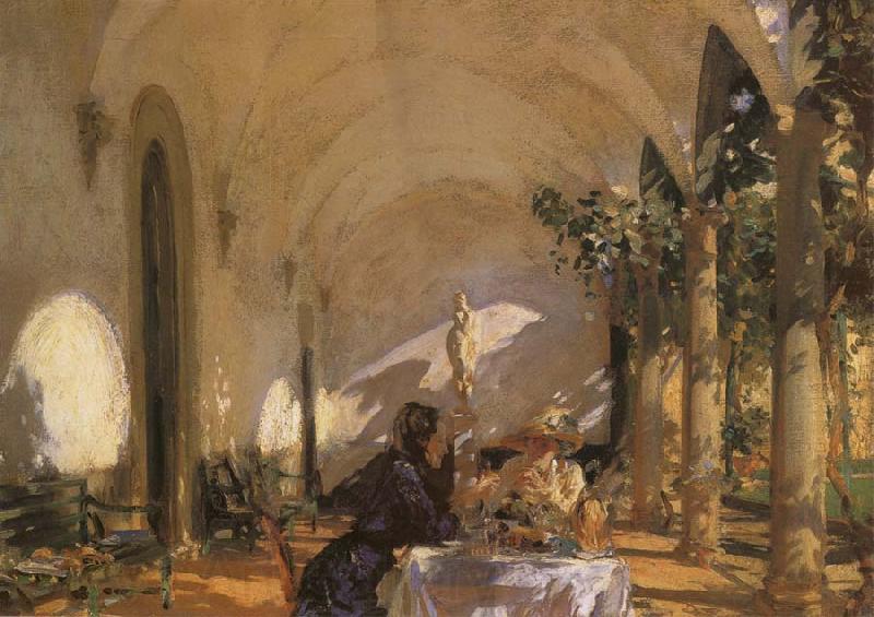 John Singer Sargent Breakfast in the Loggia